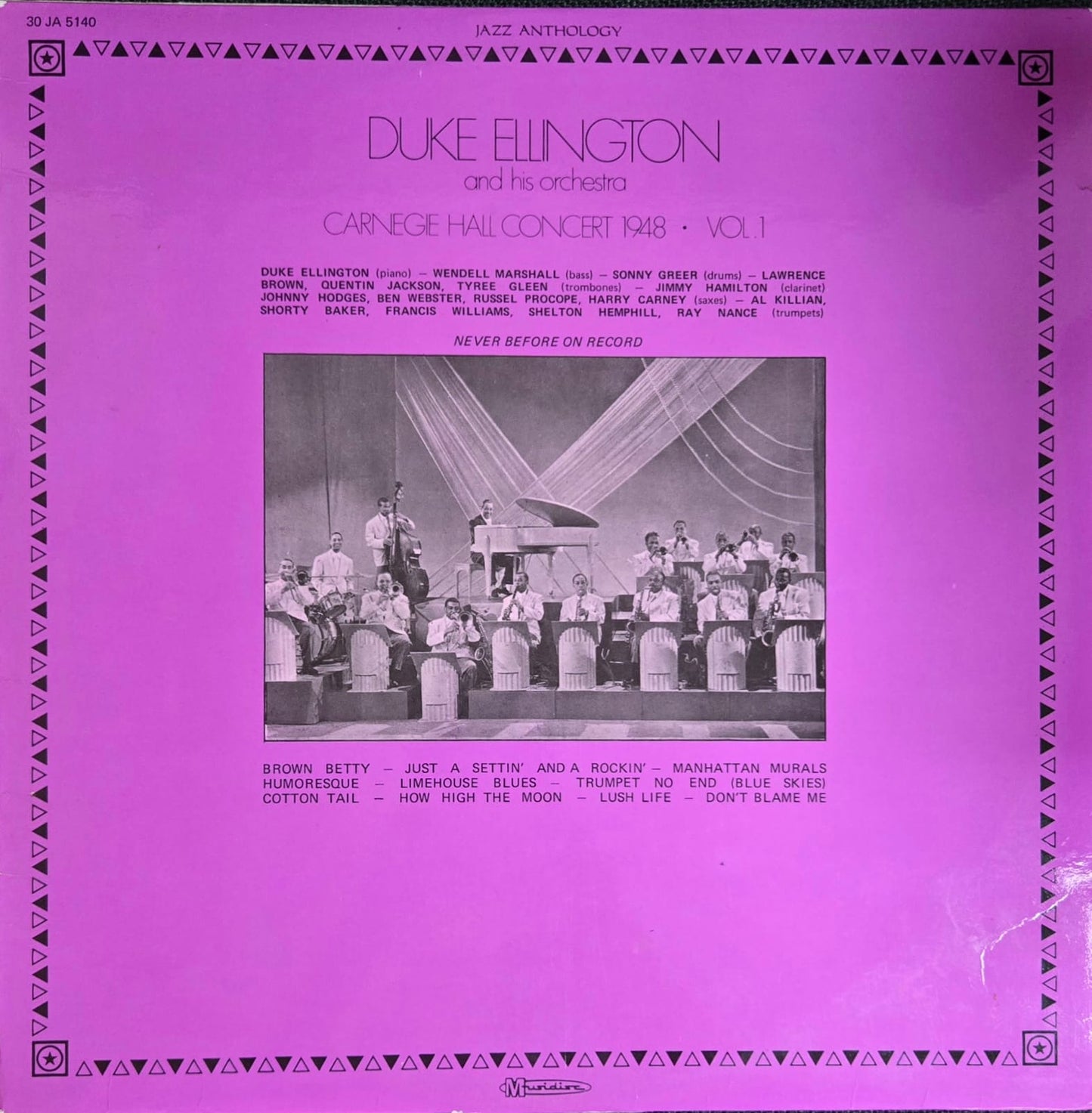 CARNEGIE HALL CONCERTO 1948 VOL 1 - DUKE ELLINGTON