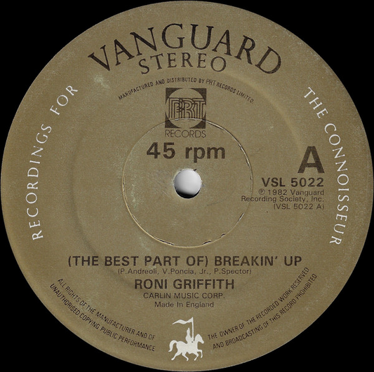 (THE BEST PART OF) BREAKIN' UP, LOVE IS A DRUG - RONI GRIFFITH