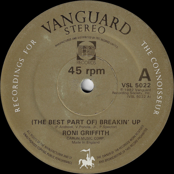 (THE BEST PART OF) BREAKIN' UP, LOVE IS A DRUG - RONI GRIFFITH